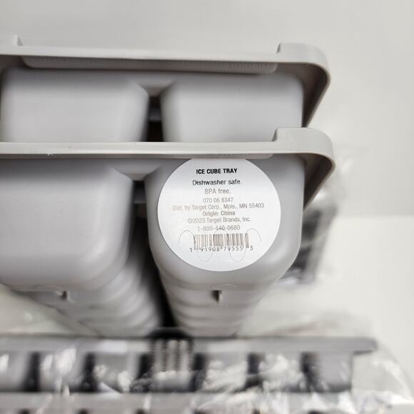 Target Gray BPA Free Plastic Stackable Set of 3 Ice Cube Trays (Total of 6) NEW - Picture 2 of 3